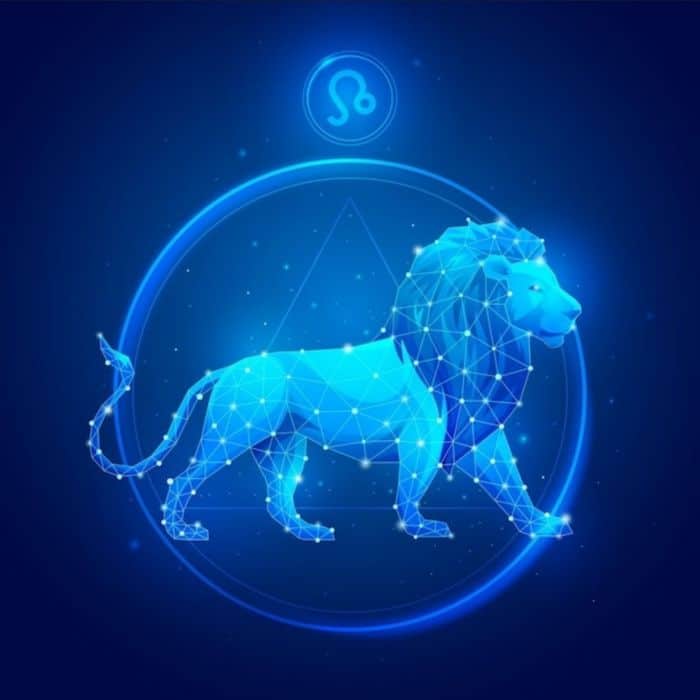 Imagem do leão e do símbolo do signo de leão, que odeia ser ignorado