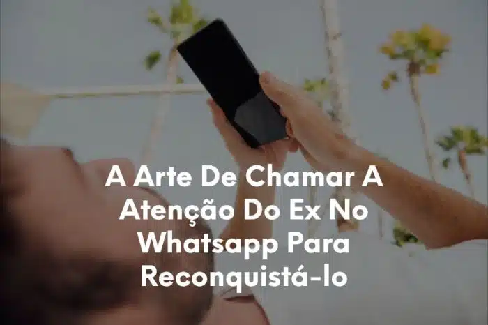 A Arte De Chamar A Atenção Do Ex No Whatsapp Para Reconquistá-lo-1
